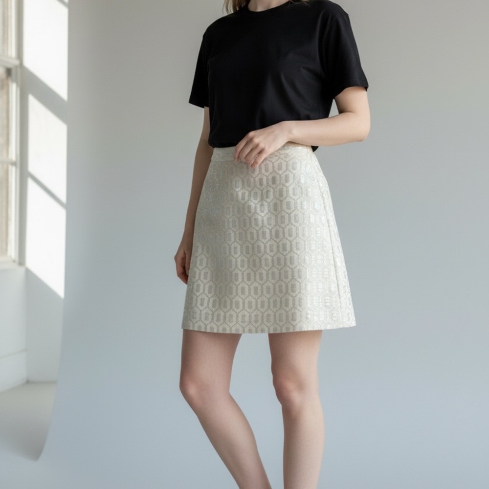 Banana Republic Light Beige A-Line Skirt